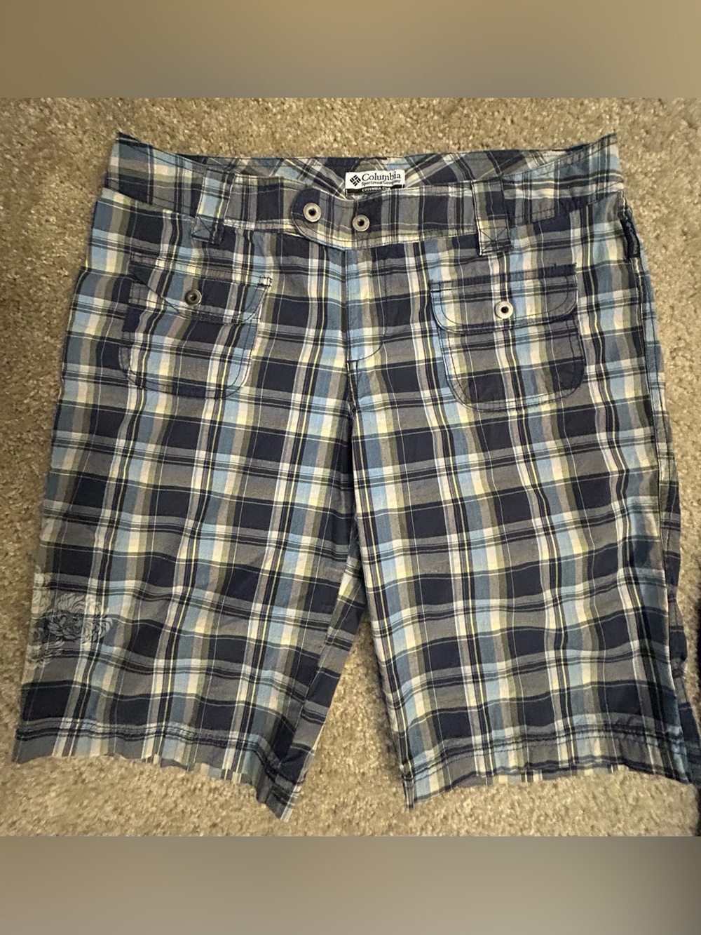 Columbia Plaid Bermuda Shorts Women's Size 10 Outdoor Hiking Casual